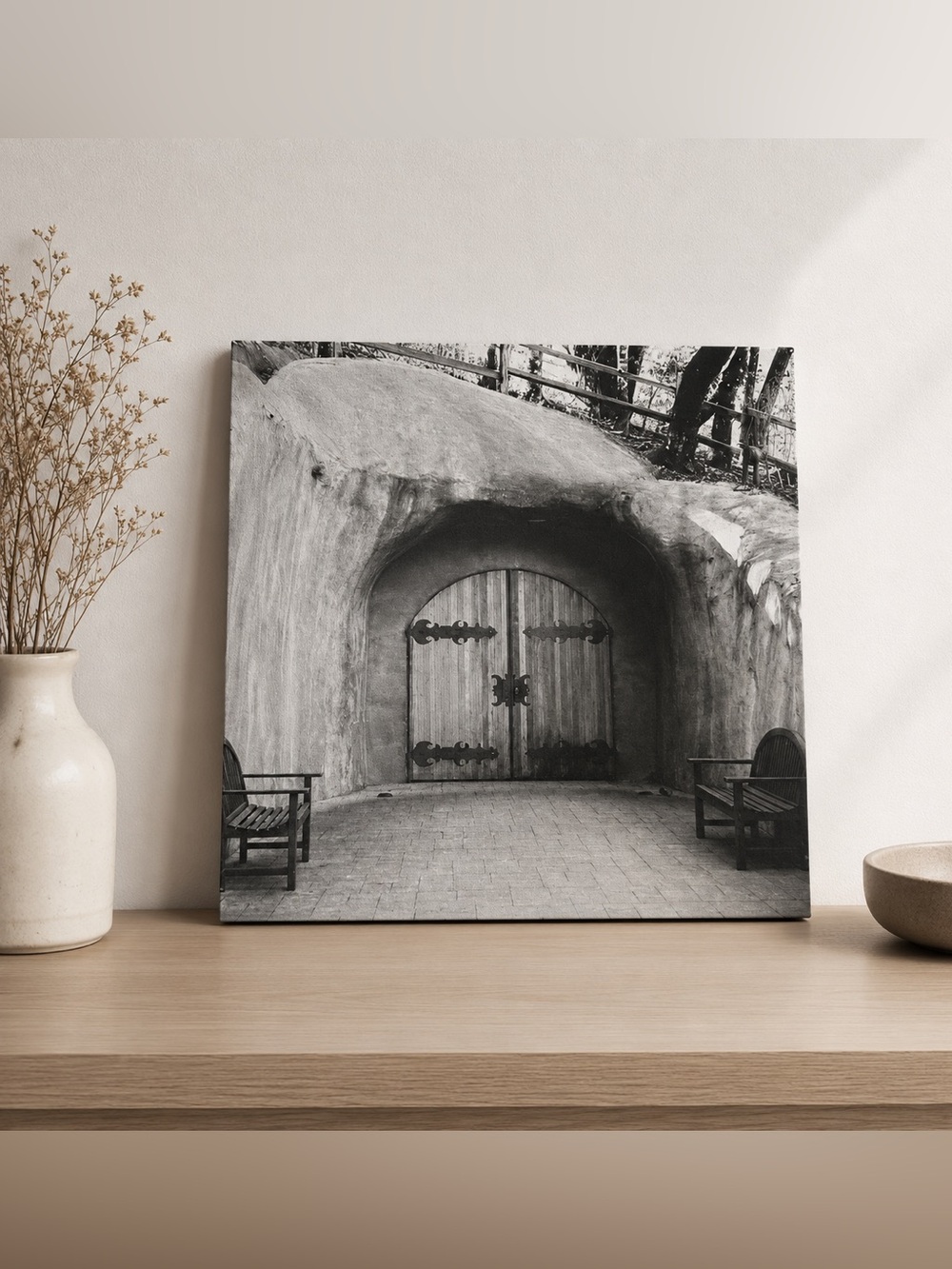 Rustic Barn Door Canvas Wall Art 12” x 12”